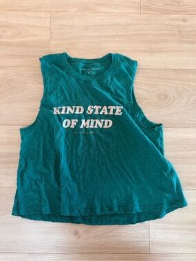 Spiritual Gangster Teal Graphic Muscle Tank "Kind State of Mind"